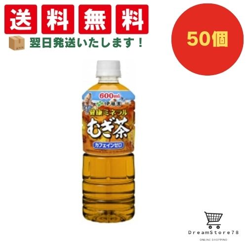 【できたてホヤホヤ！”賞味期限最新”をお届け】【お菓子 業務用 差し入れ 景品 イベント パーティー】伊藤園　健康ミネラル　むぎ茶　PET　600ml　50個セット　８LINK