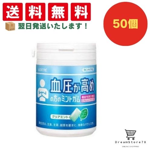 【できたてホヤホヤ！&rdquo;賞味期限最新&rdquo;をお届け】【お菓子 業務用 差し入れ 景品 イベント パーティー】 ロッテ マイニチケアガム 血圧が高めの方のミントガムスリムボトル 50個セット｜Dream Store78