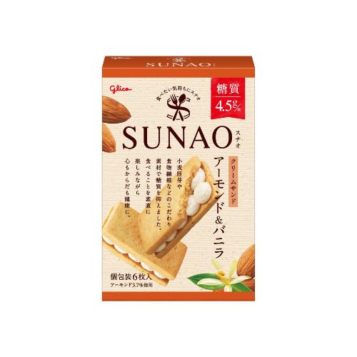 【クーポン配布中 ＆ 全品送料無料 】 グリコ ＳＵＮＡＯ クリームサンドアーモンド＆バニラ 100個セット ８LINK｜Dream Store78