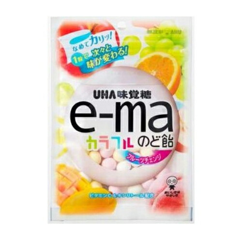 ＵＨＡピピン　ｅ－ｍａのど飴袋　カラフルフルーツチェンジ　30個セット　８LINK