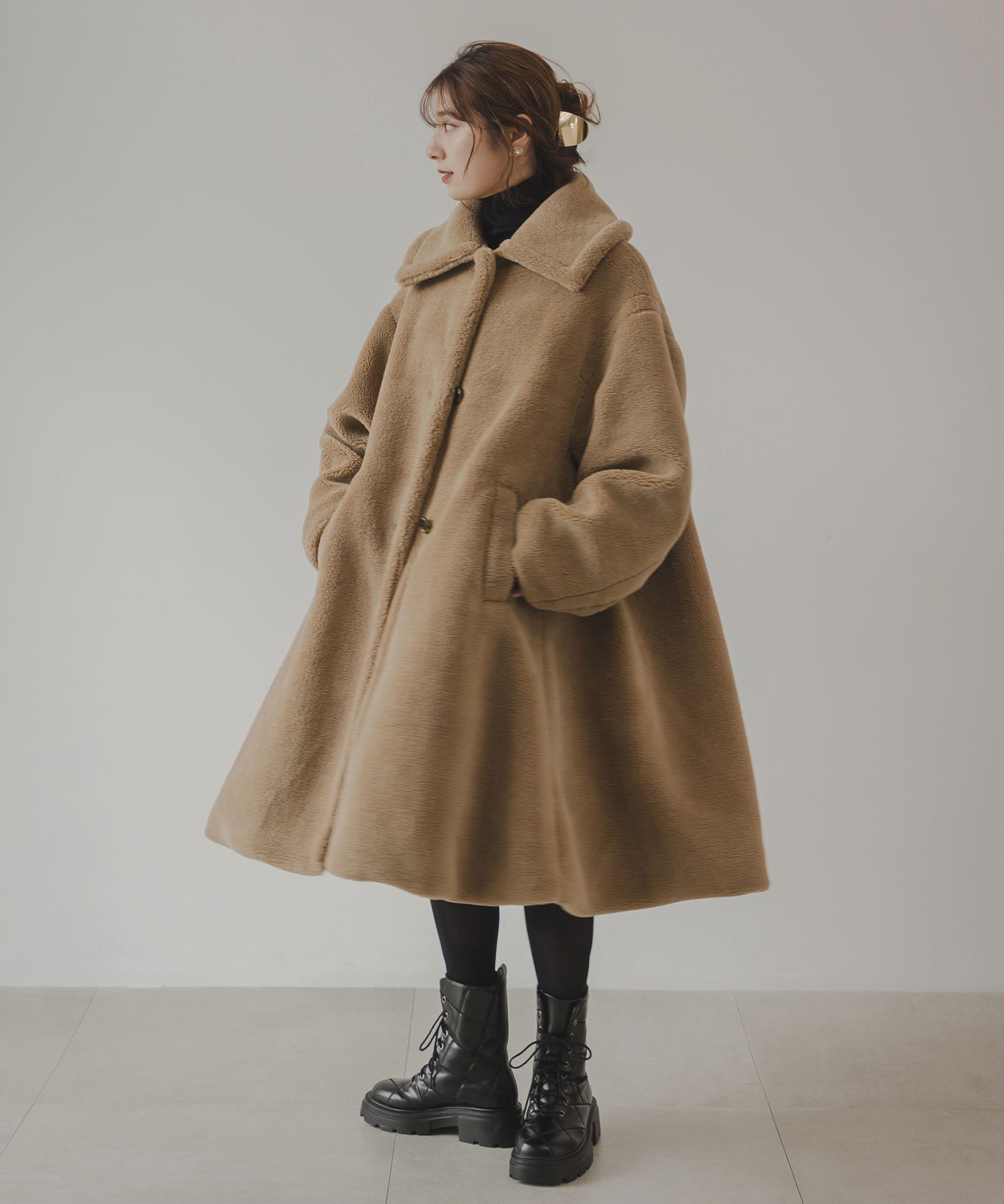 テディベアテントコート レディース アウター コート ボリューム