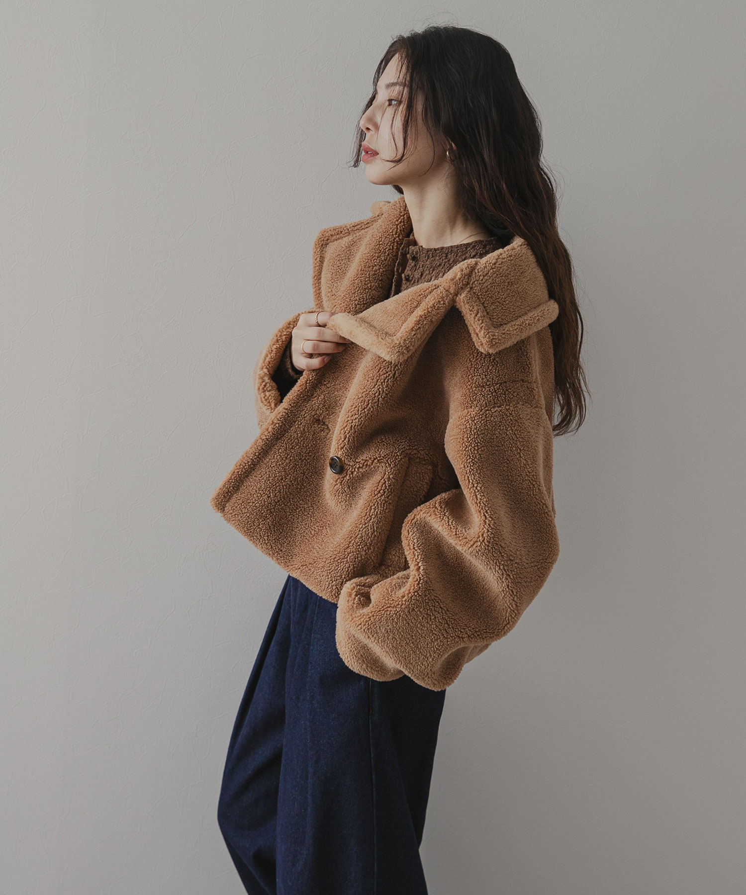 テディベアショートコート