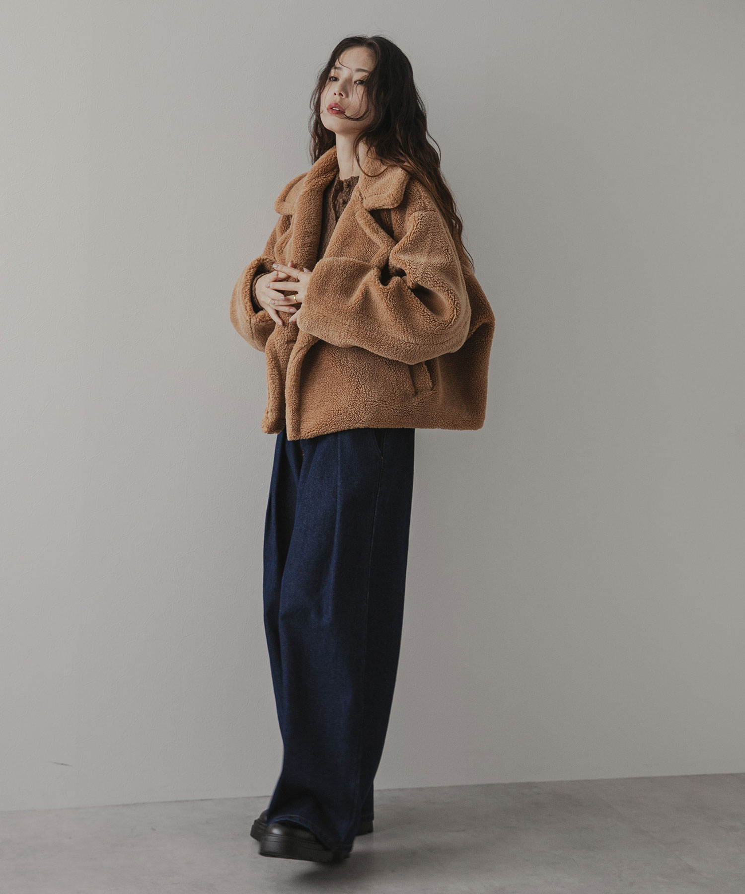 テディベアショートコート