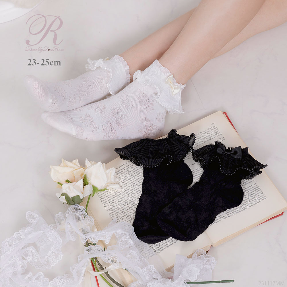 楽天市場】プリーツパールフリルショートソックス レディース 靴下 靴