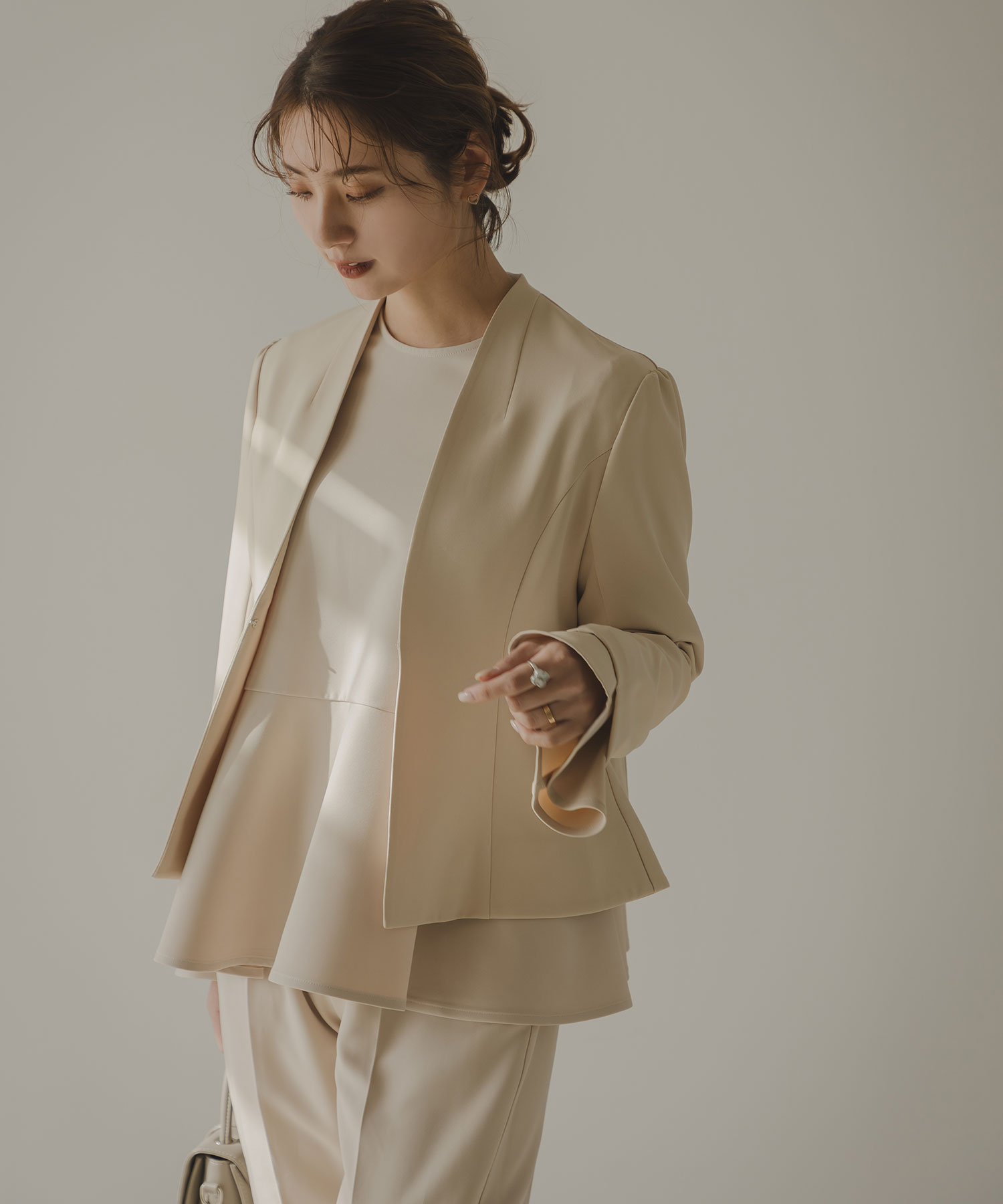 SALE】 セットアップ 3点セット ジャケット ブラウス パンツ