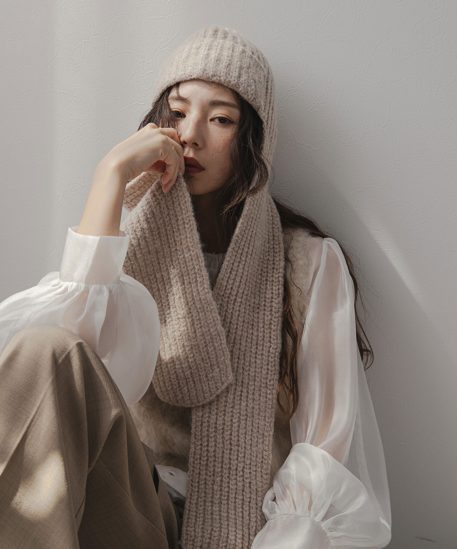 SALE】マフラーフライトニットキャップ/フライトビーニー