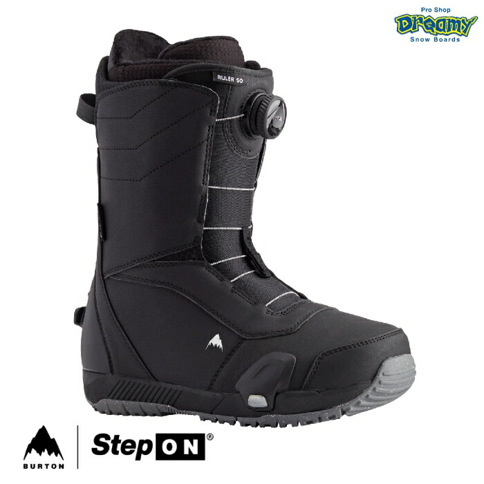 BURTON バートン Men\u0027s Ruler Step On SnowboardBoots 172871 メンズ 物指し ステップオン BOA ミディアムフレックス Black スノーボードブーツ 定め事品