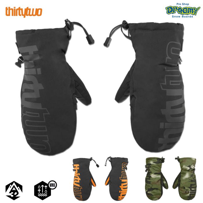 thirtytwo サーティーツー CORP MITT 0200022140 スノーミトン 地球儀 15K 2度合い フィンガーフリーサイドジップ ユニ一発やる ロゴタイプ スノーボード 置き目品