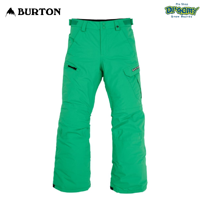 BURTON バートン Boys' Burton Exile 2L Cargo Pants 115891 キッズ スノーパンツ レギュラーフィット Room-To-Grow 1サイズアップ ボーイ ユース ロゴ 正規品画像