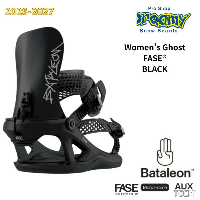 26-27 Bataleon W'S GHOST FASE ゴースト BLACK レディース ファストエントリーシステム バタレオン スノーボード バインディング 正規品