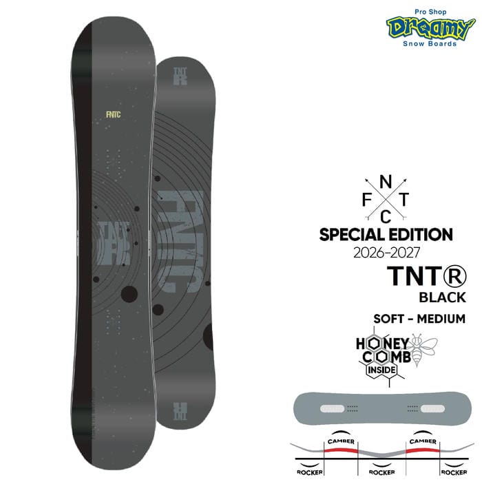 26-27 FNTC TNT R Vダブルキャンバー グランドトリック ソフトフレックス グラトリ オールラウンド エフエヌティーシー スノーボード 板 2027モデル 正規品