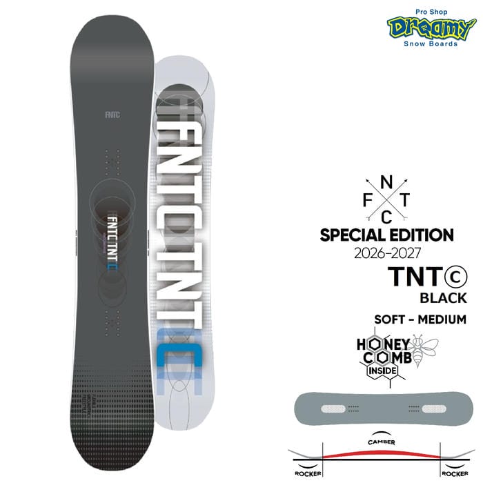 26-27 FNTC TNT C ポップキャンバー グランドトリック ソフトフレックス グラトリ オールラウンド エフエヌティーシー スノーボード 板 2027モデル 正規品｜DREAMY