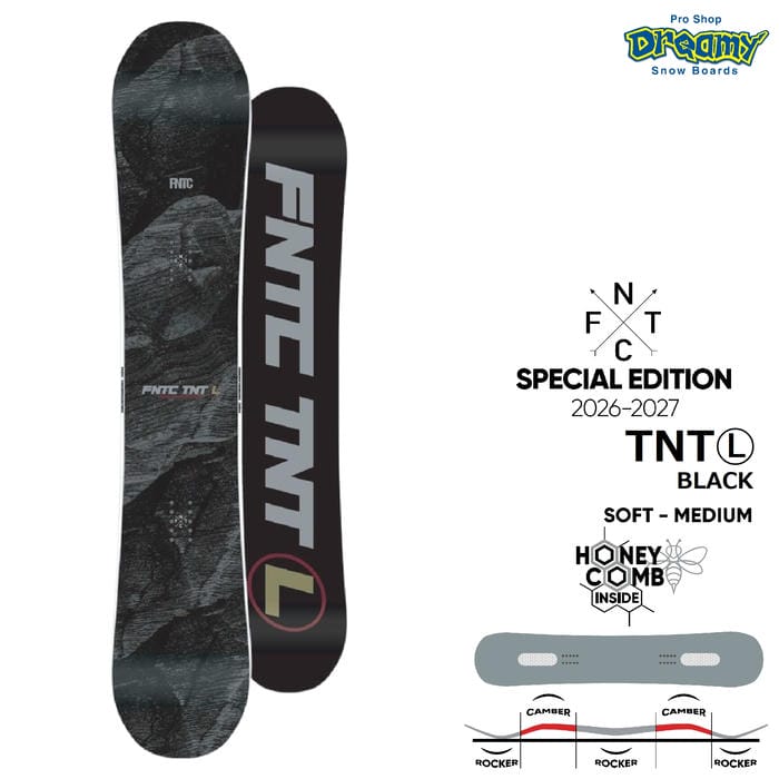 26-27 FNTC TNT L ローダブルキャンバー グランドトリック ソフトフレックス グラトリ オールラウンド エフエヌティーシー スノーボード 板 2027モデル 正規品｜DREAMY