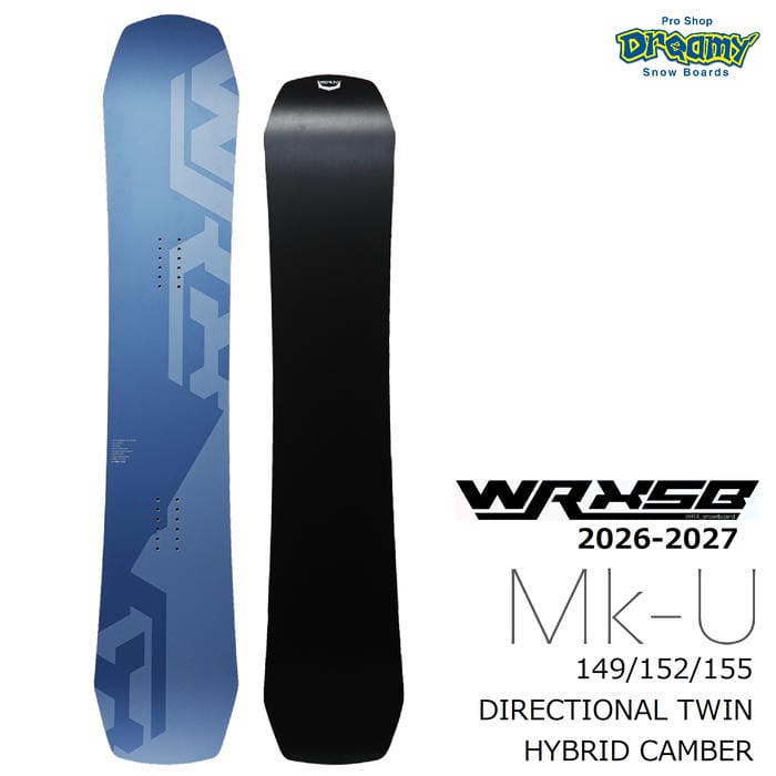 26-27 WRXsb Mk-U ディレクショナルツイン ハイブリッドキャンバー カービング グラトリ 国産 マークユー ダブルアールエックス スノーボード 板 定まり品