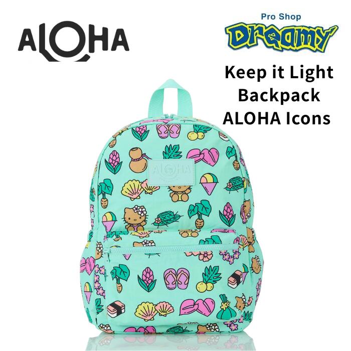 ALOHA COLLECTION アロハコレクション Keep it Light Backpack ALOHA Icons - Splash UBNBP0235SPLH 軽量 防滴 ビーチ バッグ｜DREAMY