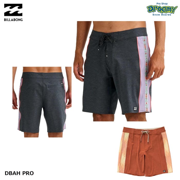 BILLABONG DBAH PRO BG011508 サーフトランクス 19インチ パフォーマンスフィット 4WAYストレッチ 撥水 速乾 ドローコード ロゴ 水着 ビラボン メンズ 正規品｜DREAMY