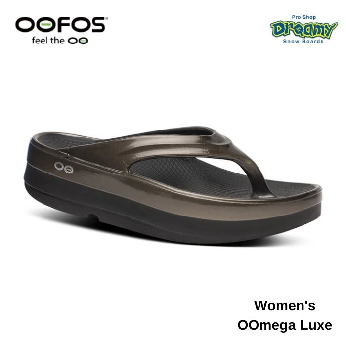 OOFOS ウーフォス Women's OOmega Luxe 2000810178252 Titanium Mirror リカバリーシューズ 特殊ソール 衝撃吸収 洗濯可能 防臭効果 水に浮く 軽量 正規品