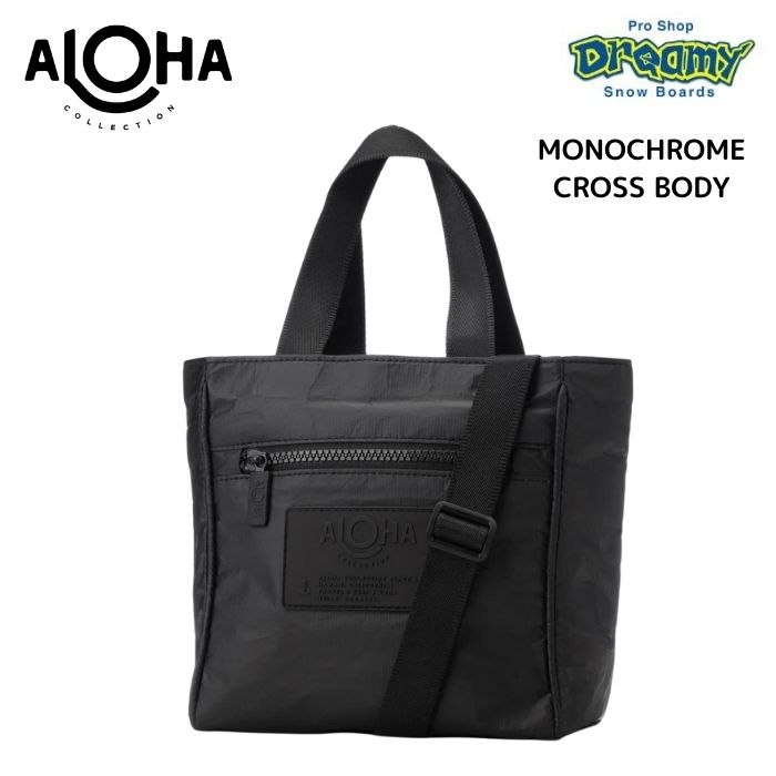 ALOHA COLLECTION アロハコレクション MONOCHROME CROSS BODY CXB20000 BLACK 軽量 防水 パッカブル お手入れが簡単 ビーチ バッグ 2024モデル 正規品|DREAMY