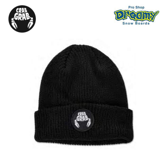 23-24 CRABGRAB クラブグラブ CIRCLE PATCH BEANIE ビーニー BLACK ロゴ 正規品