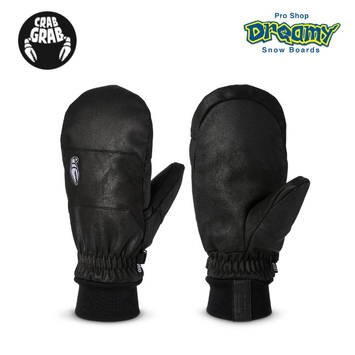 23-24 CRABGRAB クラブグラブ CHOP MITTEN スノーミトン UNISEX FIT BLACK グローブ 正規品
