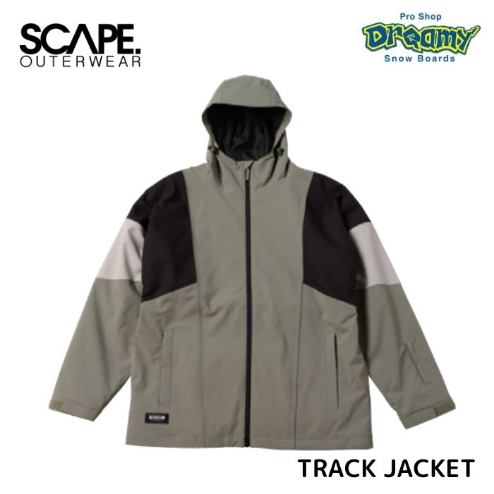 24-25 SCAPE 逃げ失せる TRACK JACKET 711-243-04 LIGHT KHAKI スノージャケット 御召しもの 耐水圧10000粍 2LAYER 置き目品
