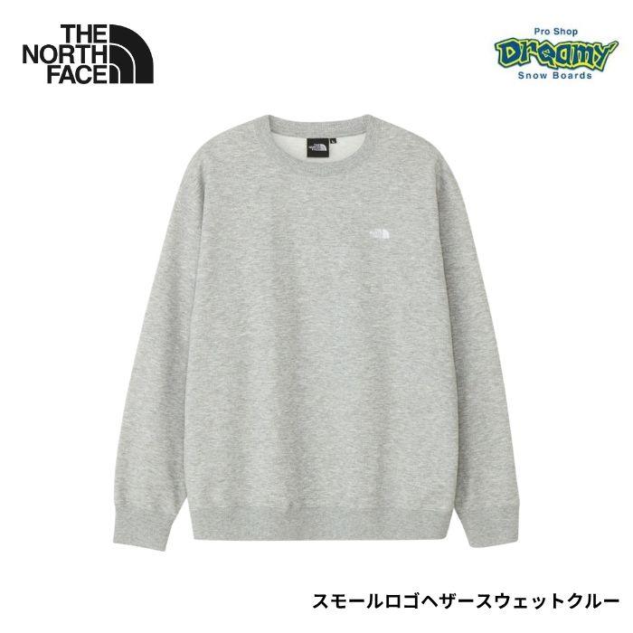 THE NORTH FACE ザノースフェイス スモールロゴヘザースウェットクルー ユニ一発やる 汗水 調教師 NT62532 入り合わせる薄墨色・Z 置き目品