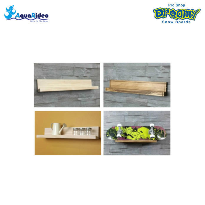 AquaRideo アクアリデオ SHELF続きもの with壁もの言う花  EASY SHELF シェルフ パイン材 耐荷重 5kg 傾き・螺子釘 不必要 身寄り用 ホチキス 飾り気の無い据え置き 壁もの言う花