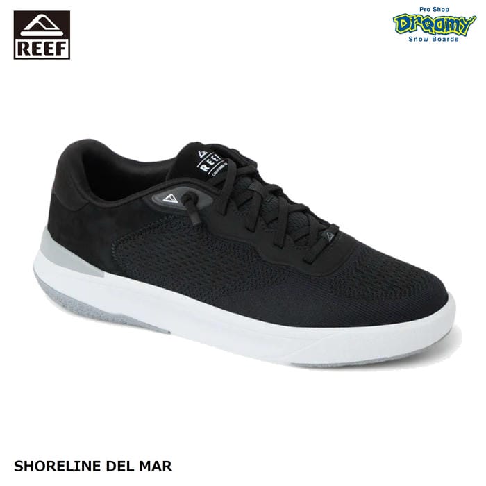REEF FSHORELINE DEL MAR CJ8566 BKW スニーカー 置き目とり捨てる スピード競技引きあげる 編み物原料品アッパー フットウェア ロゴタイプ 岩礁 置き目品