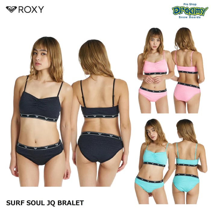 ROXY SURF SOUL JQ BRALET RSW262003 水泳着 ブラレット型 取りはらい能力のあるパッド 合わせる能力のあるストラップ ジャガードゴム ロゴタイプ スイムウェア ロキシー 置き目品