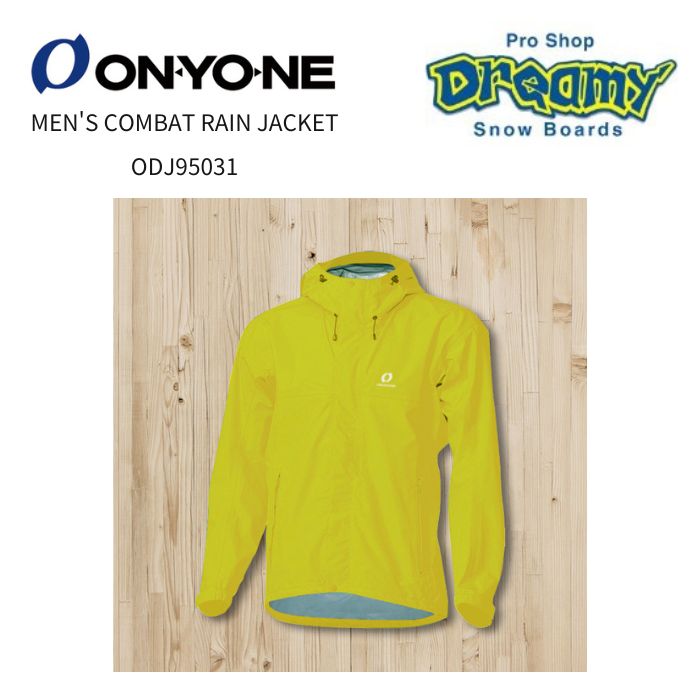 ONYONE オンヨネ MEN'S COMBAT RAIN JACKET ODJ95031 スプリングイエロー レインコート レインスーツ アウトドア 軽量 通気性 正規品｜DREAMY