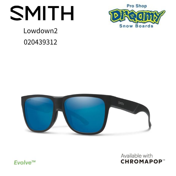 SMITH スミス Lowdown2 020439312 Matte Black サングラス ウエリントン 偏屈レンズ 撥水・反射防止コーティング ハードケース付属 正規品