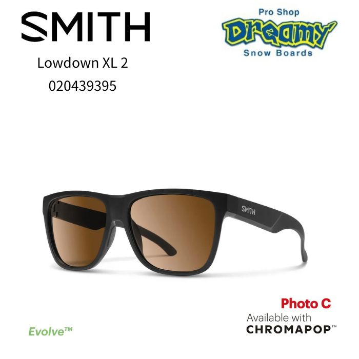 SMITH スミス Lowdown XL 2 020439395 Matte Black 黒眼鏡 意地っ張り水晶体 撥水上塗り アウトドア 置き目品
