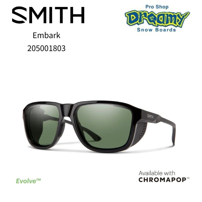 SMITH スミス Embark 205001803 Black 黒眼鏡 フリップ表現スタイル 意地っ張り水晶体 撥水上塗り ノーズラバー属する 姿勢遮蔽物相応う模範例 アウトドア 置き目品