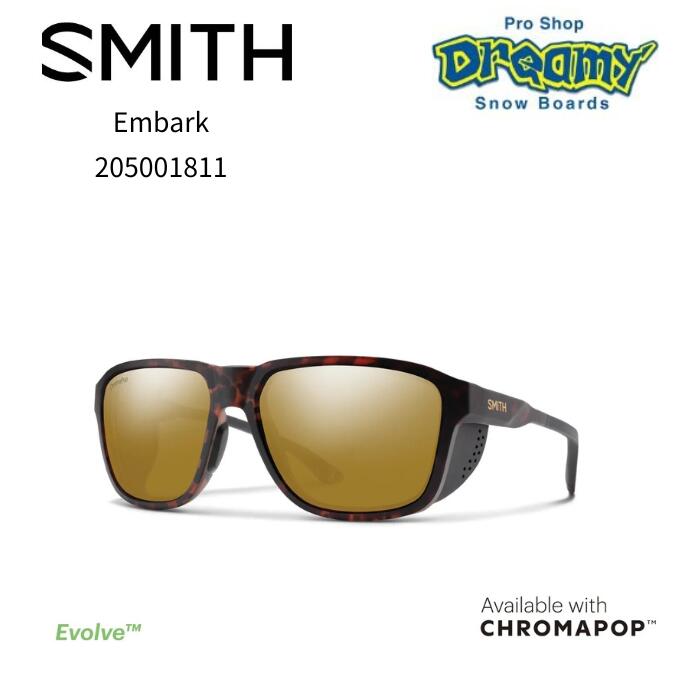 SMITH スミス Embark 205001811 Matte Tortoise サングラス フリップスタイル 偏屈レンズ 撥水コーティング ノーズラバー付属 サイドシールド対応モデル アウトドア 正規品