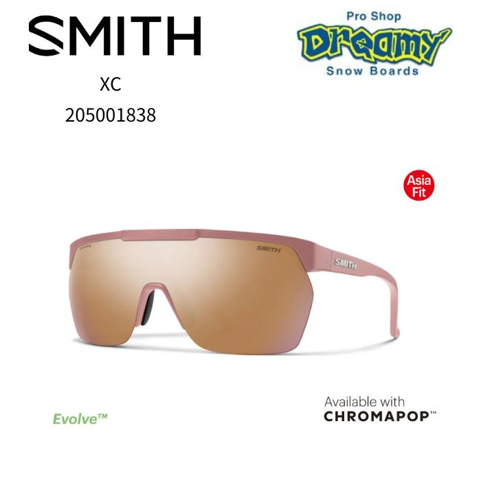 SMITH スミス XC 205001838 Matte Chalk ROse 黒眼鏡 フリップ表現スタイル 強情っぱり水晶体 撥水上塗り ノーズラバー嘱する アウトドア 置き目品 サングラス-眼鏡・サングラス-バッグ・小物・ブランド雑貨
