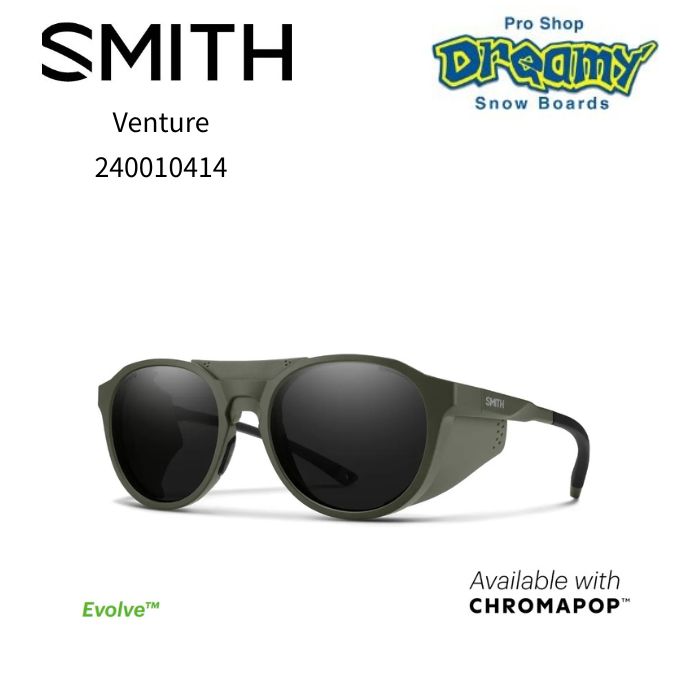 SMITH スミス Venture 240010414 Matte Moss 黒眼鏡 フリップ表現スタイル 意地っ張り水晶体 撥水・照りかえす押しとどめる上塗り ノーズラバー属する アウトドア 置き目品