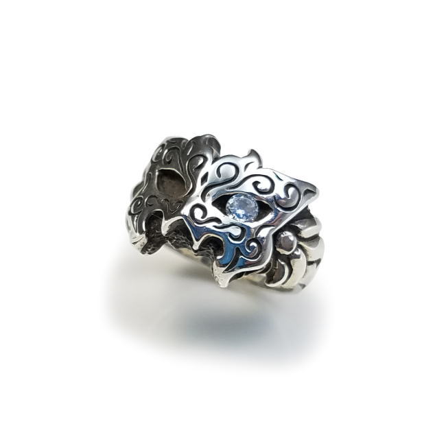 送料無料 【drive シルバーアクセサリー】 ドライヴ dr-044cz ベネチアンバタフライ パワーストーンリング メンズ silver925 シルバー925 シルバーアクセ ジルコニア　仮面　マスク
