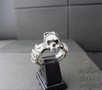 送料無料 【drive シルバーアクセサリー】 ドライヴ dr-041 ゴスロリスカルミニ シルバーリング メンズ silver925 シルバー925 シルバーアクセ ドクロ