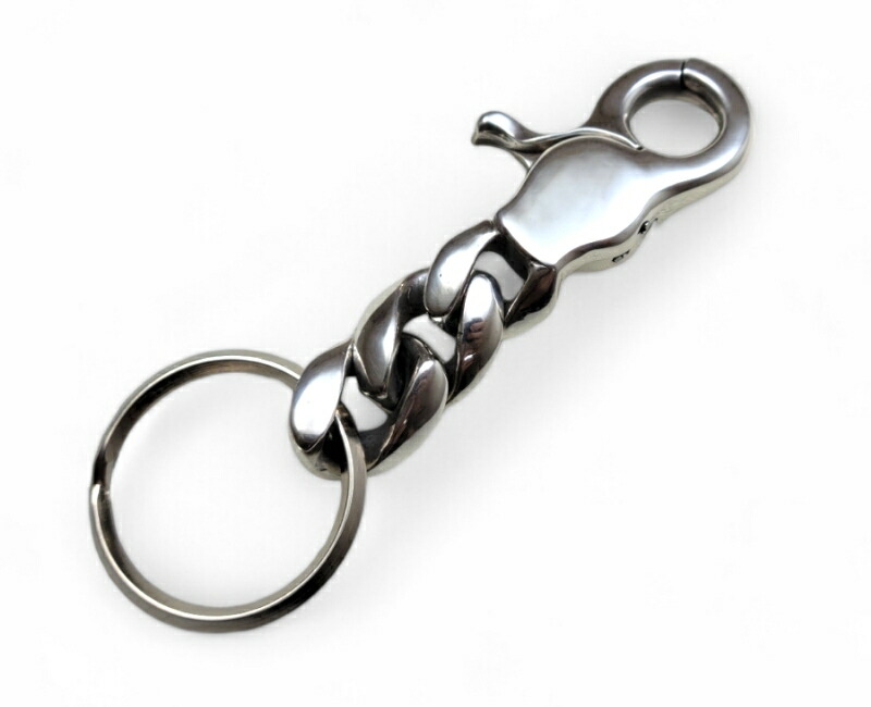 シルバー925製 ロングキーチェーン シルバー925 キーチェーン クリップ シルバーキーホルダー