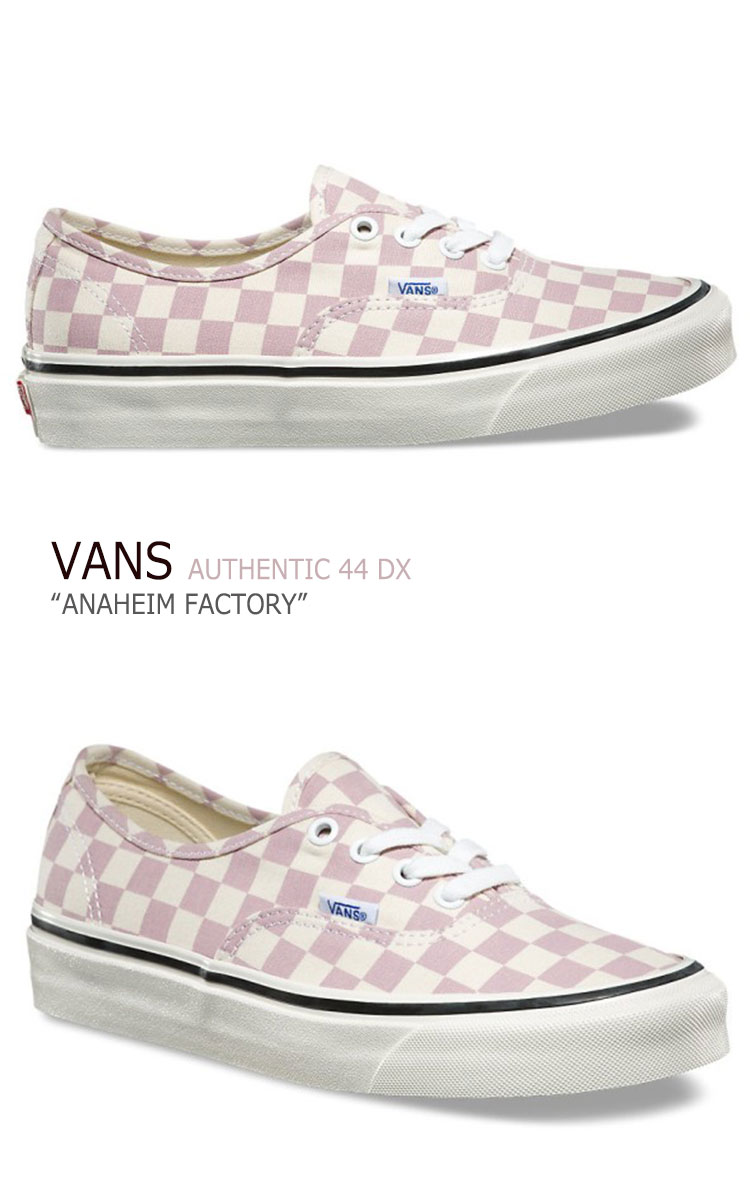 vans authentic checkerboard pink