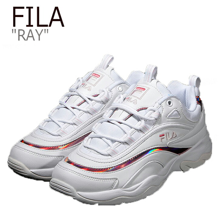 楽天市場 フィラ スニーカー Fila レディース Ray レイ White Pink ホワイト ピンク Fs1sib1163x Fs1sia3063x Flfl9s1u19 シューズ Drescco ドレスコ