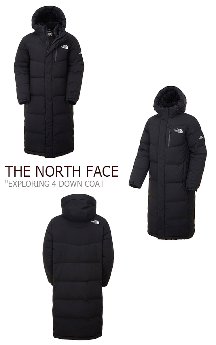 ノースフェイス ダウン The ロング North Face メンズ North Exploring The 4 Down Coat エクスプローリング4 ダウンコート ロング グース Black ブラック Nc1dk55a ウェア 中古 未使用品