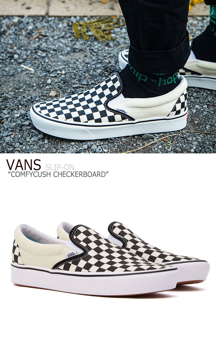 vans slip on checkerboard comfycush
