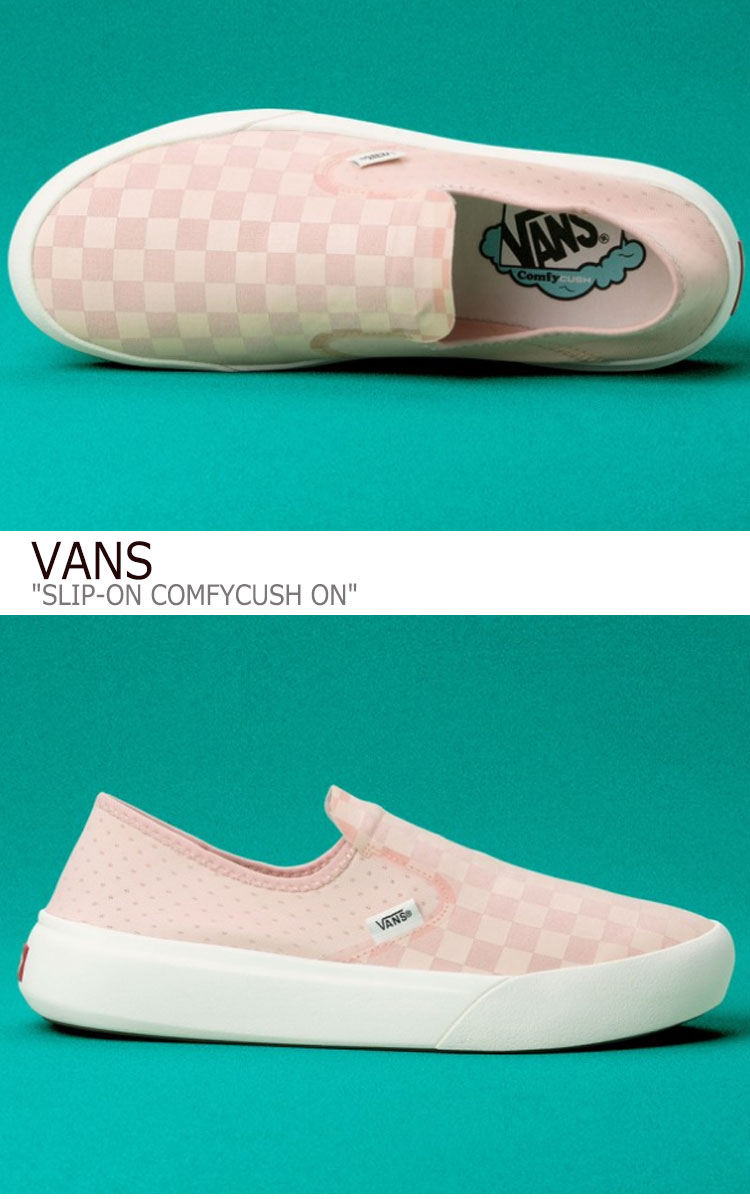 楽天市場 バンズ スリッポン スニーカー Vans レディース Comfycush One コンフィークッシュ ワン White ホワイト Pink ピンク Vn0a45j5zgi1 シューズ Drescco ドレスコ