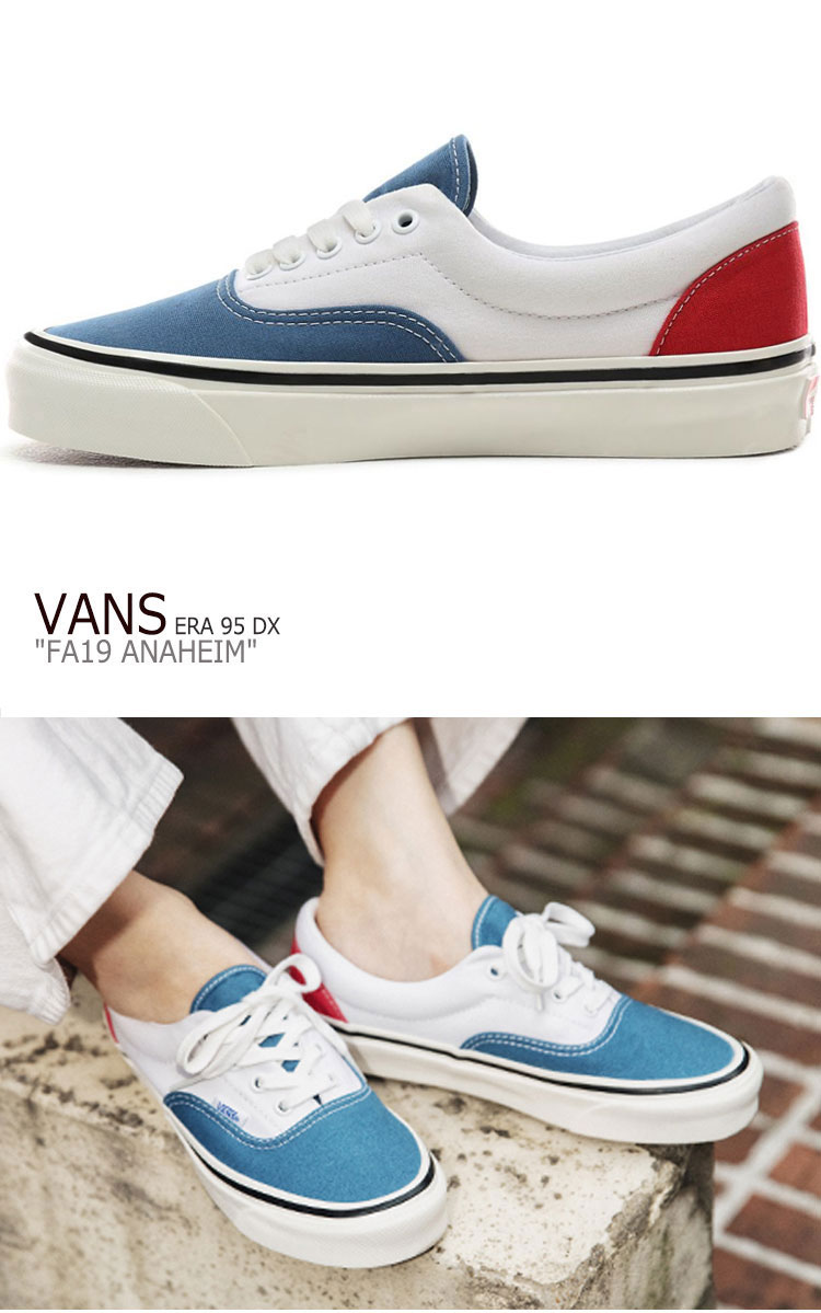上品 アナハイム Dx 95 エラ Factory Anaheim Fa19 Dx 95 Era レディース メンズ Vans スニーカー エラ バンズ ファクトリー シューズ Vn0a2rr1vya1 3tone レット Red ホワイト White ネイビー Navy スニーカー