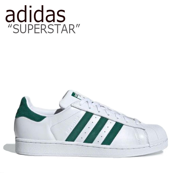 adidas superstar white green