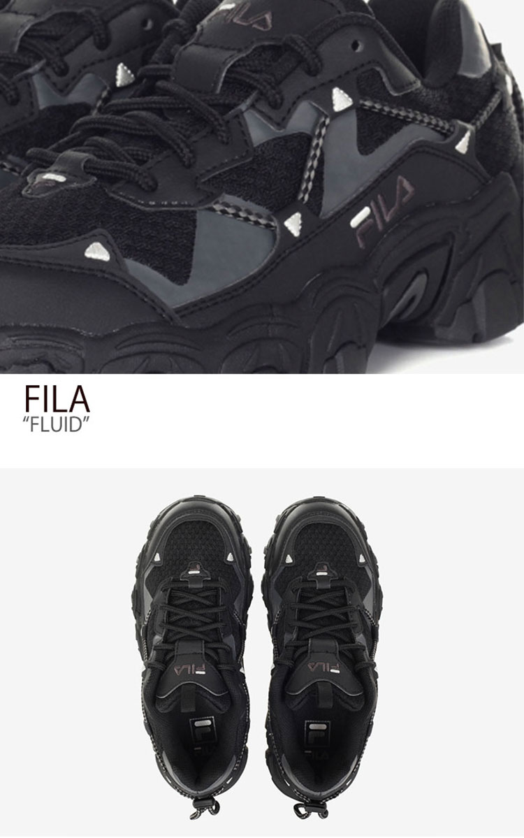 black and grey fila