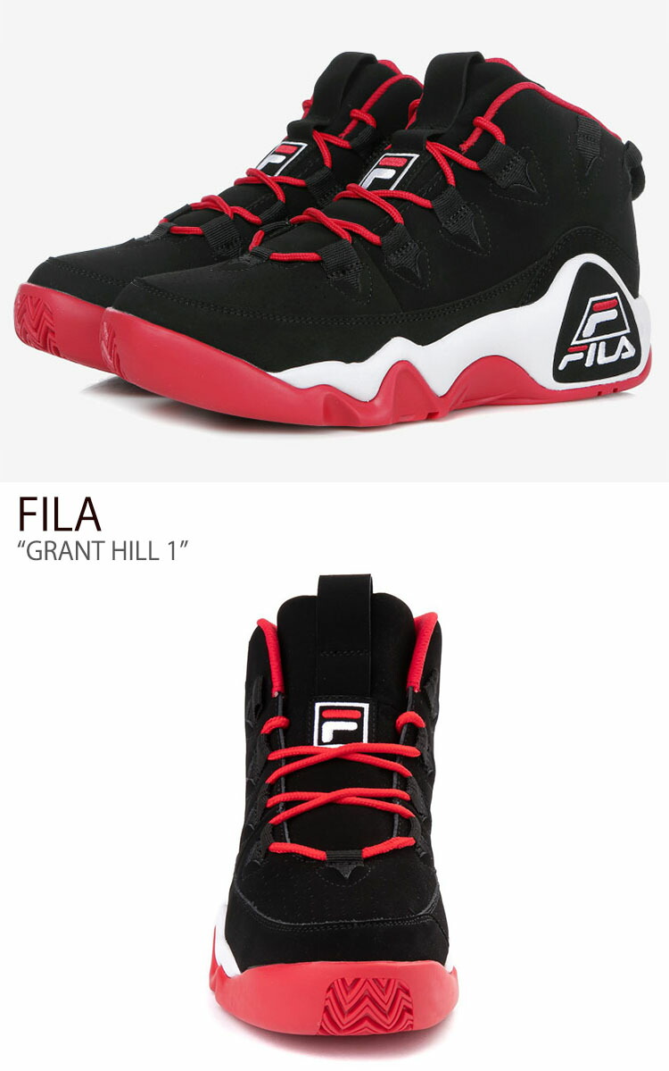 Fila メンズ フィラ 1 メンズ靴 1 グラントヒル レッド スニーカー Red 1 ブラック Grant シューズ Drescco ドレスコ Fila Hill Black レッド Fs1htb3421x Fila フィラスニーカー メンズフィラ Granthill1 Granthill1 Black Red 黒 赤 フィラブラック ダッドシューズ