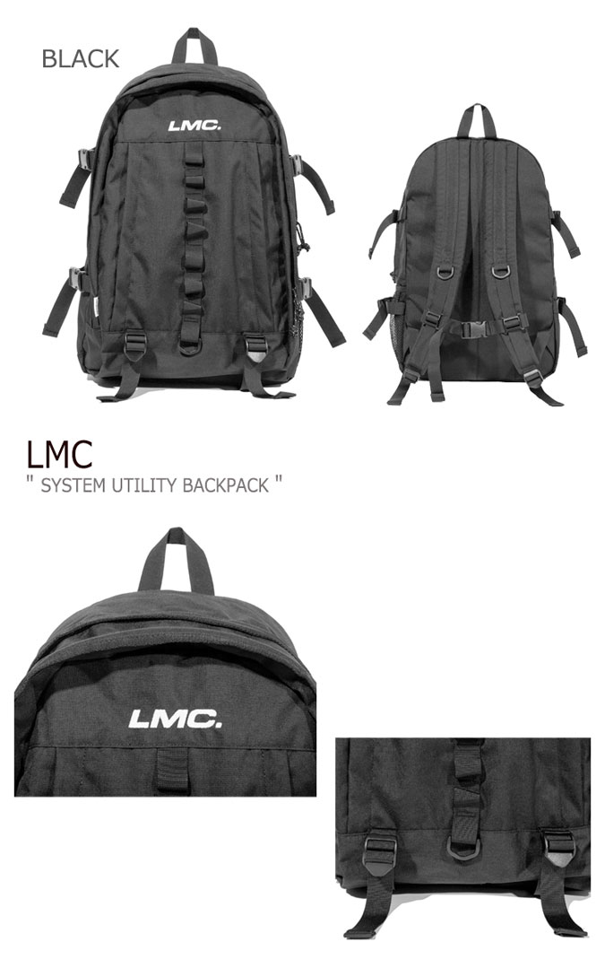 System Utility Lmc バックパック メンズ システム Backpack Black バックパック System ブラック ショルダーバッグ メッセンジャーバッグ バックパック エルエムシー レディース ユーティリティ 19fwlsubbk バッグ Drescco ドレスコ 韓国 リュック バックパック Lmc