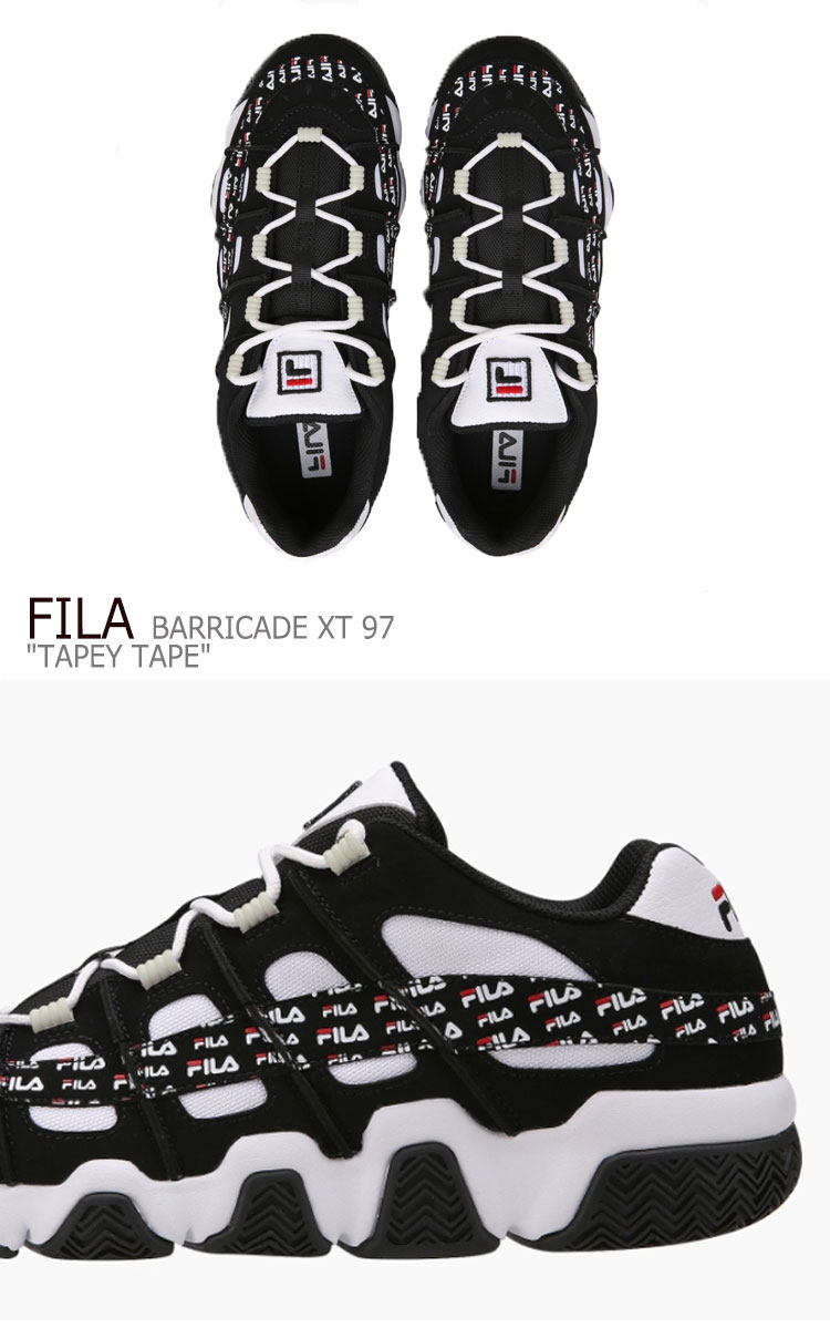 内祝い フィラ スニーカー Fila メンズ レディース Barricadext 97 Tapeytape バリケードxt 97 テーピーテープ Black ブラック White ホワイト Fs1htb12x シューズ 本店は Reuvenjepsteinlaw Com